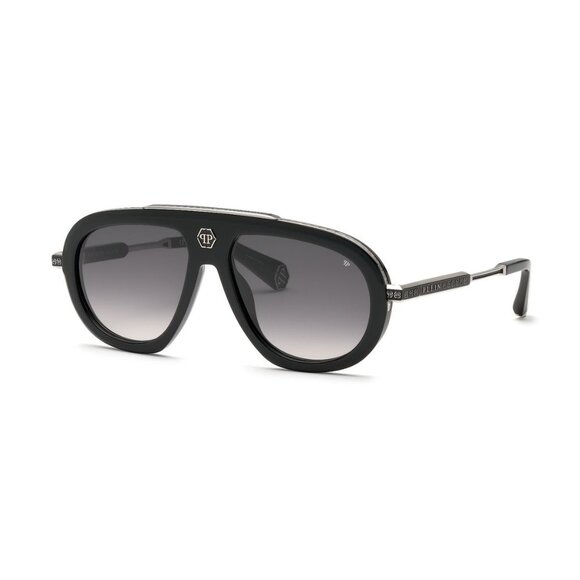 NEW PHILIPP PLEIN SUNGLASSES BLACK UNISEX EYEWEAR SPP151V 700Y